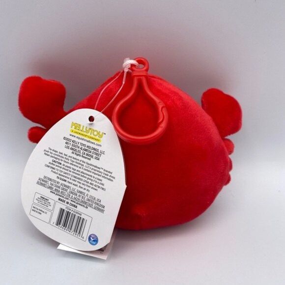 Squishmallow 3.5”  Carlos Love Crab Clip On Keychain Gift Plush Toy - Picture 7 of 7